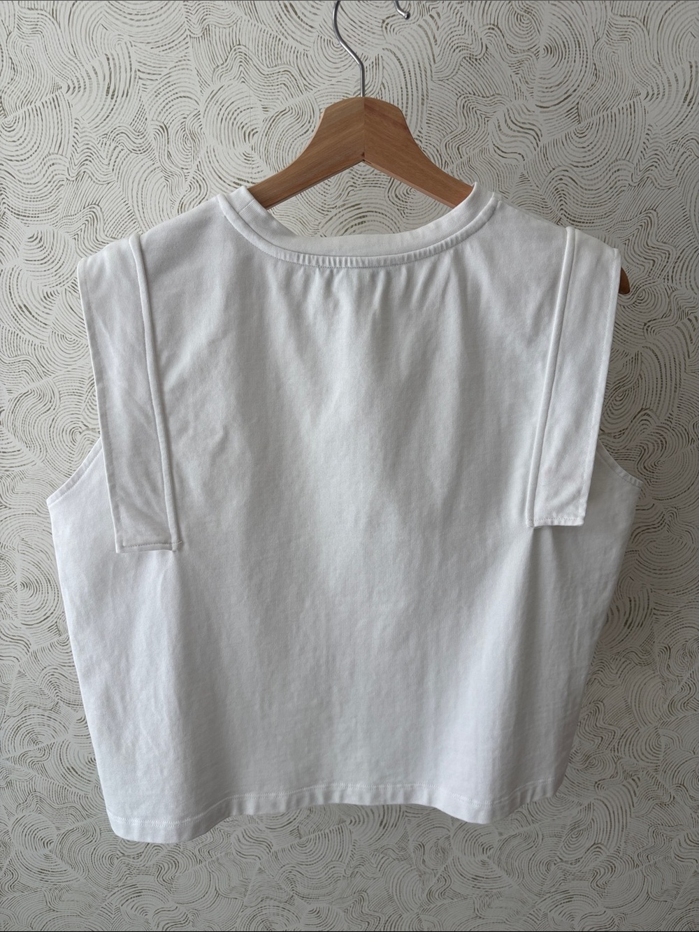 AllSaints Farra Tank - White Cropped Sleeveless Top with Shoulder Detail Size M - Picture 2 of 5
